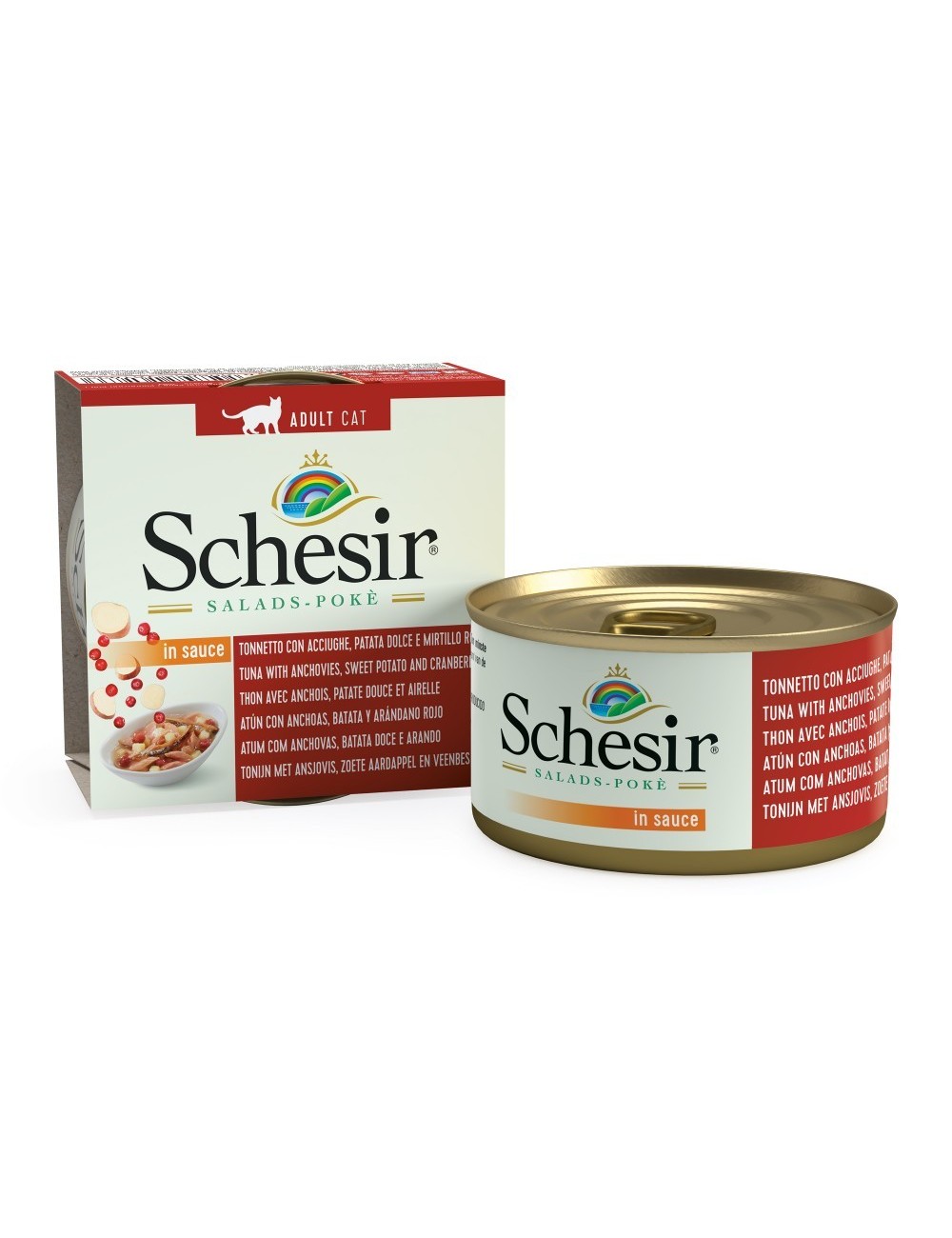 Salade Schesir Chats - Thon avec anchois, patate douce et airelle